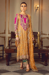 Sara Rohale Asghar Yellow Bridal Collection Sheesha Silk Replica